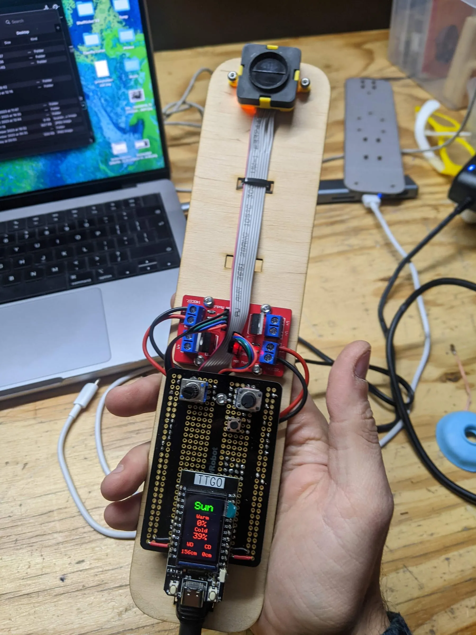 Prototype electronics and logged data