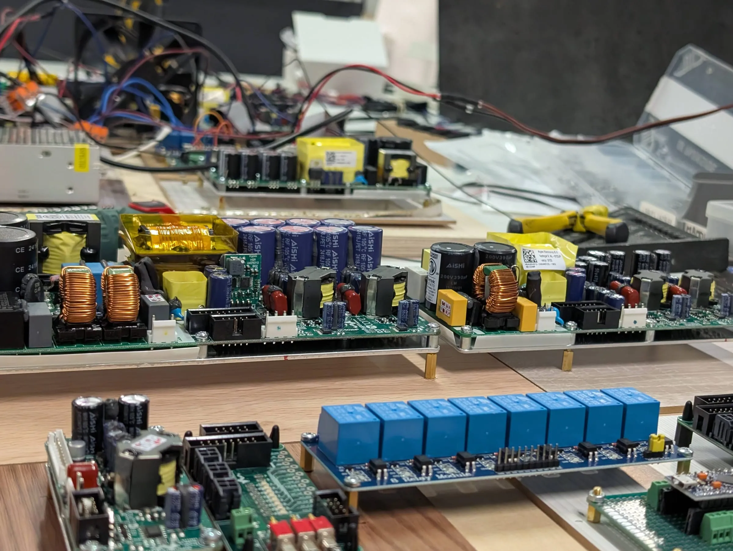 Control and amplification electronics built for Form Follows Frequency