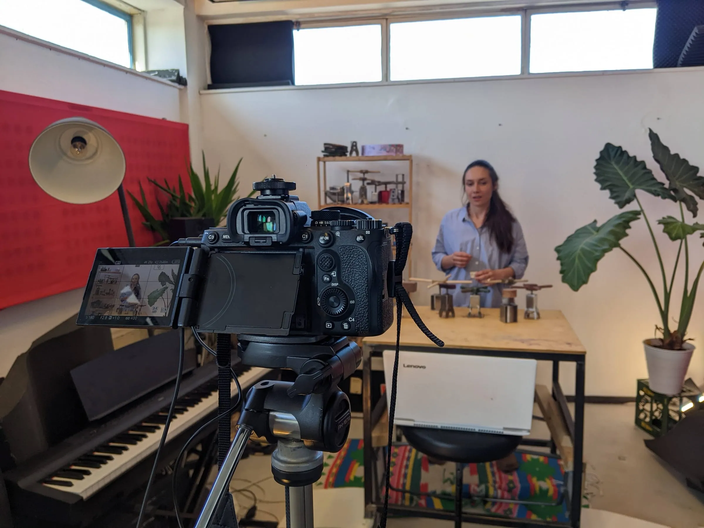 Filming the Kickstarter campaign