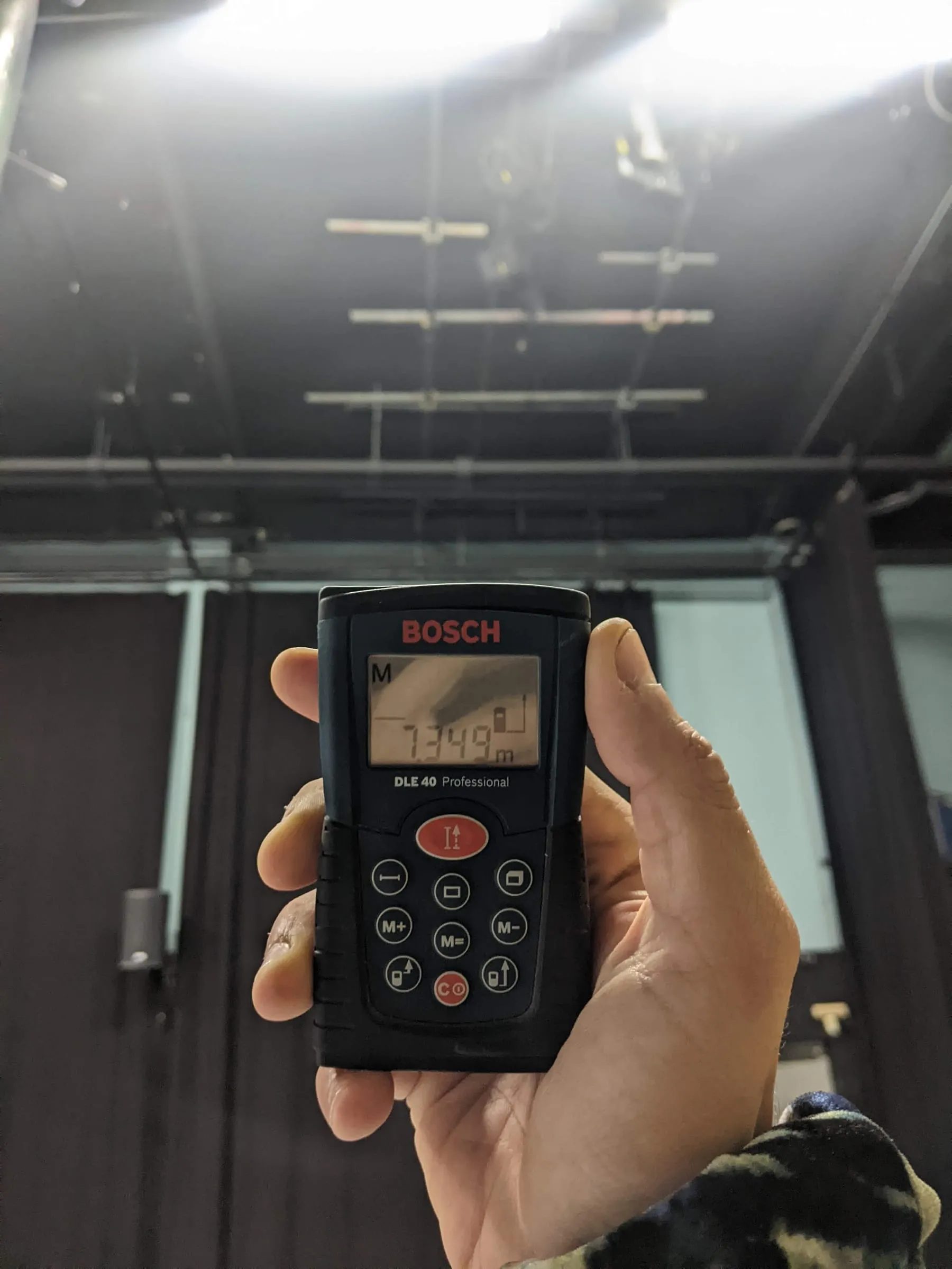 Testing on location before the opening
